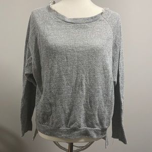 Tobi gray sweater - ripped back
